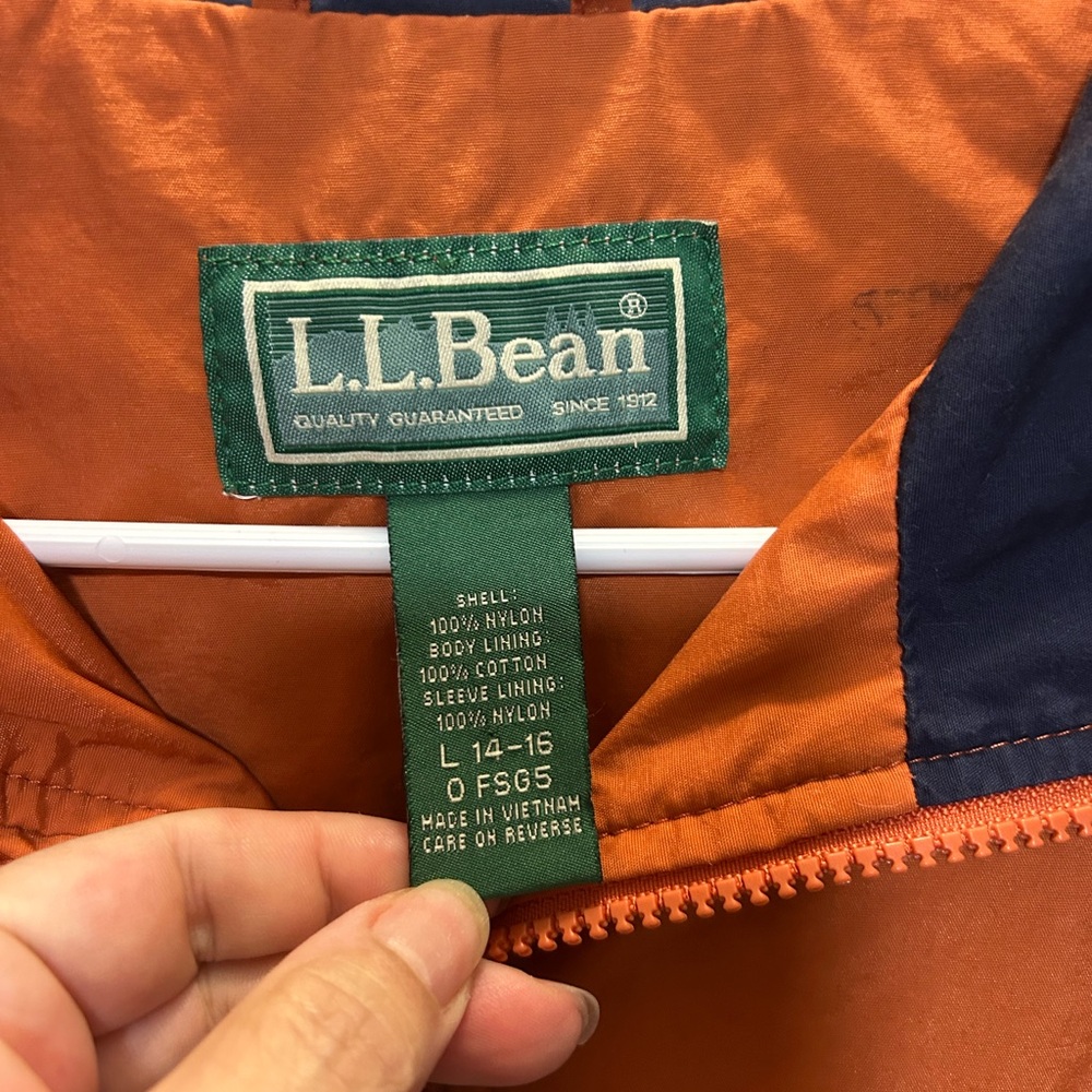 L.L. Bean Kids Orange Jacket 0212 B-1 - Picture 4 of 8
